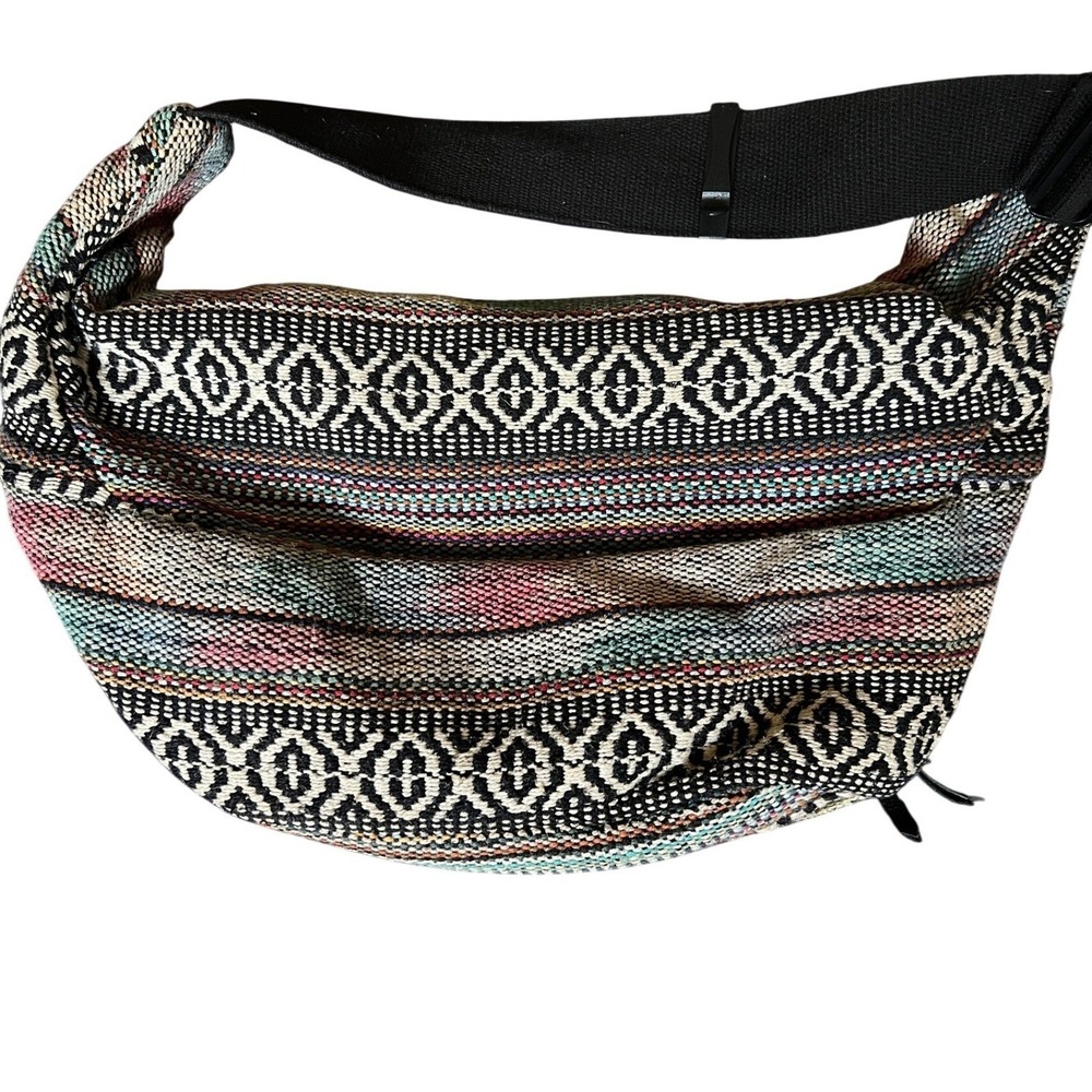 Vintage Woven Tapestry Festival Geometric Crossbody Fanny Pack Hippie Grunge Bag